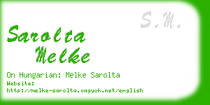 sarolta melke business card